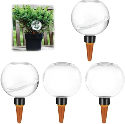 Productafbeelding van 4 stuks plantenbevloeiing, zelfbevloeiing bewaarbol, automatische plantenbevloeiing voor kamerplanten, balkon tuin, zelfbevloeiing