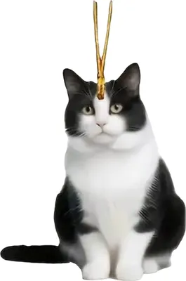 Produktbild von Hängende Dekoration für den Auto-Rückspiegel, mit Umhängeband, einfach aufzuhängen, realistisches Design, Tierform, Weihnachtsbaumschmuck