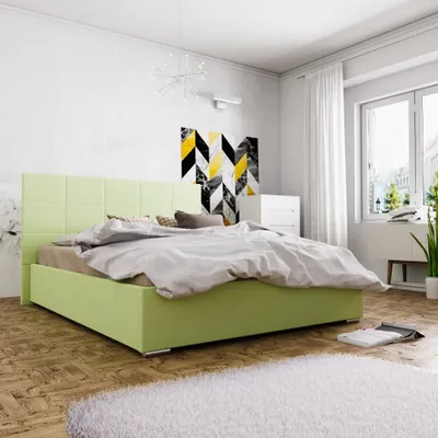 Obrázek produktu pro Manželská postel 180x200 FLEK 4 - žlutozelená