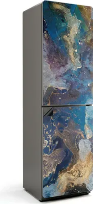 Zdjęcie produktu dla Abstrakcyjny wzór akwarelowy - Magnetyczna osłona lodówki - Folia dekoracyjna magnetyczna do kuchni - Magnes na lodówkę deco - Samoprzylepna tablica magnetyczna - Folia magnetyczna na drzwi lodówki - 60x205 cm