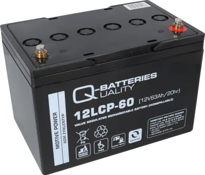 Immagine prodotto di Q-Batteries 12LCP-60 / 12V - 63Ah batteria al piombo acido tipo AGM - Deep Cycle VRLA