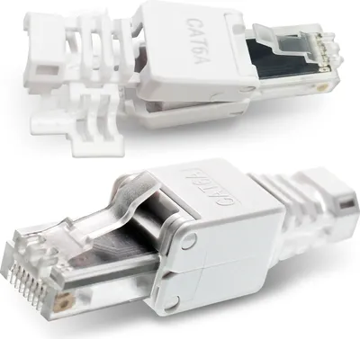 Produktbild von 1-20x Netzwerkstecker CAT6A RJ45 Netzwerk Stecker Werkzeuglos CAT 7 7a 6a 5 5eStückzahl:20 Stück