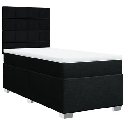 Produktbild von Boxspringbett mit Matratze Schwarz 80x200 cm Stoff