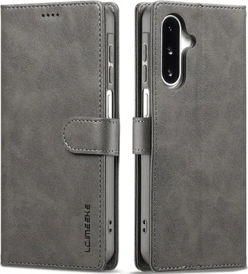 Image de Étui pour Samsung Galaxy A56 étui en cuir avec fermeture magnétique et support, étui de protection Gris