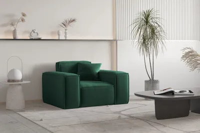 Produktbild von Sessel Designersessel CELES PREMIUM in Stoff Opera Velvet Grün