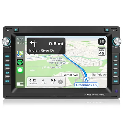 Produktbild von 7 Zoll DAB 2+64G Android14 carplay Autoradio GPS Navi FM Für VW Polo 9N Golf 4 mk4 SHARAN Jetta Passat B5 4Kern Andriod Auto 2din