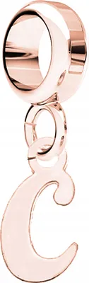 Produktbild von Charms Pozłacany Blaszka z Literą Inicjałem Literka Inicjał C SREBRO 925