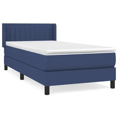 Produktbild von vidaXL Boxspringbett mit Matratze Blau 100x200 cm Stoff