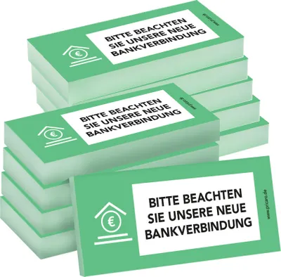 Imagen del producto de PRICARO, blocs de notas "Nueva cuenta bancaria", color verde, 100 hojas, paquete de 10 unidades