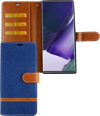 Produktbild von Samsung Galaxy Note 20 Ultra Handy Hülle Schutz-Tasche Case Cover Kartenfach Etui Wallet Blau