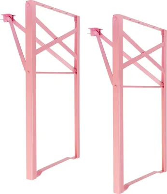 Produktbild von Natural Goods Berlin Möbelgestell BIERZELT, DIY Bierzeltgarnitur, klappbares Tischgestell, Bankgestell, Festzeltgarnitur, rostfrei, H70,3 x B42cm - Esstisch, Rosa, 2 Stück