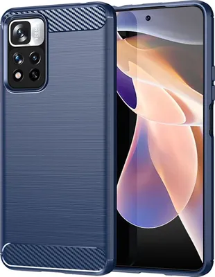 Produktbild von König Design Hülle kompatibel mit Xiaomi Note 11 Pro / Note 11 Pro+ Kunststoff Soft Handyhülle - Handy Case Blau