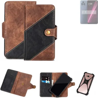 Produktbild von K-S-Trade Handyhülle Schutzhülle Bookstyle Case kompatibel mit T-Mobile REVVL 6 Pro Klapphülle Cover Hülle Schutztasche 1x