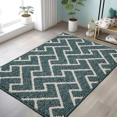 Productafbeelding van Famanu loopmat, wasbaar, antislip, gemakkelijk schoon te maken - Blauw, 80 x 120 cm