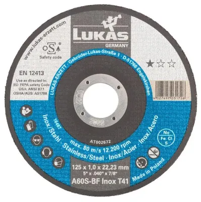 Immagine prodotto di Disco Piatto T1a 115*1.0*22 A60s-bf Inox Premiumflex