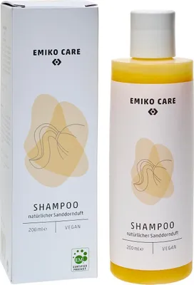 Produktbild von EMIKOCare Shampoo 200 ml mildes Shampoo mit wertvollem Sanddornöl für normales bis fettiges Haar