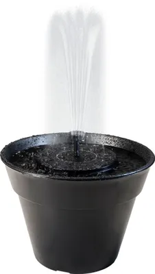Produktbild von Solar Blumentopf Springbrunnen Outdoor 30x28cm Kunststoff Schwarz