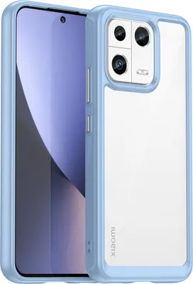 Immagine prodotto di Custodia per Xiaomi 13 trasparente, antiurto TPU silicone custodia protettiva blu