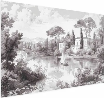Immagine prodotto di Poster Paesaggio vintage 90x60 cm senza cornice con margine