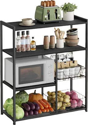Image de Étagère de cuisine – Rayonnage de boulangerie autoportant – Stable – 35 x 80 x 93,5 cm