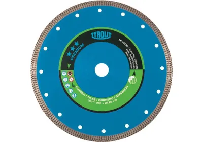 Obrázek produktu pro TYROLIT Diamantový řezný kotouč Premium D.230mm Bore.22,23mm Tiles 10mm - 639635