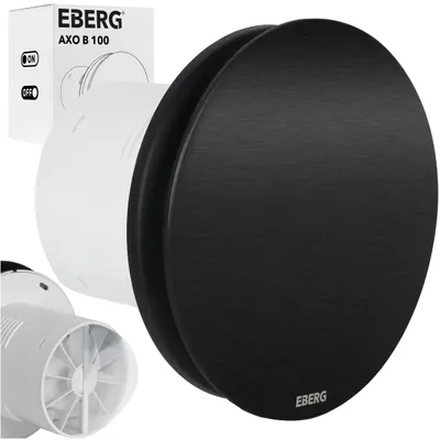 Zdjęcie produktu dla EBERG AXO 100 B Wentylator Łazienkowy 100 mm Klapa Zwrotna Czarny