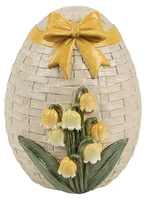 Produktbild von Clayre & Eef Dekorationsfigur Ei 9x8x10 cm Beige Kunststoff