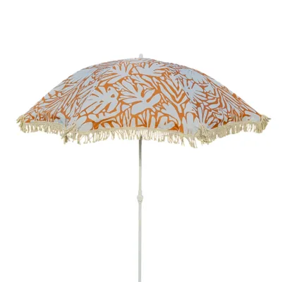 Produktbild von Sonnenschirm Strandschirm Gartenschirm BOHO UV30+ Balkonschirm Fransen 150cm