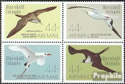 Produktbild von Briefmarken Marshall-Inseln 1987 Mi 105-108 Viererblock (kompl.Ausg.) postfrisch Seevögel