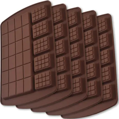 Silikon-Schokoladenformen, 5 Stück, BPA-frei, antihaftbeschichtet