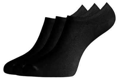 Produktbild von Bamboo Basics Footies Socken Jamie - Black - 3-Pack, Farbe:Black, Größe:41-46