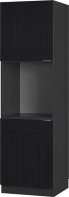 Image de Meuble pour four Vicco Fame-Line Noir rayé 60cm ouvert, Model 50874