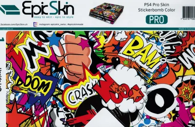 Produktbild von PS4 Pro Skin - Design Aufkleber Sickerbomb Color