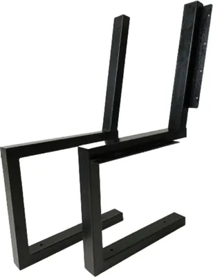 Produktbild von Bankbeine 2stk. 40x60cm schwarz pulverbeschichtet Bankkufen Bankgestell Stahl Gartenbank Beine