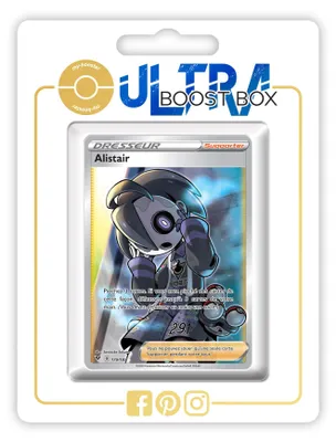 Pokémon-Kartenbox, 10 französische Karten, Alistair 179/185, SWSH04