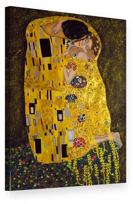 Obrázok produktu pre Obraz na plátne Bozk – Gustav Klimt - 80x50 cm