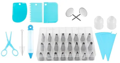 37-tlg. Backset – Spritzbeutel-Set für Kuchen, Cupcakes & Gebäck