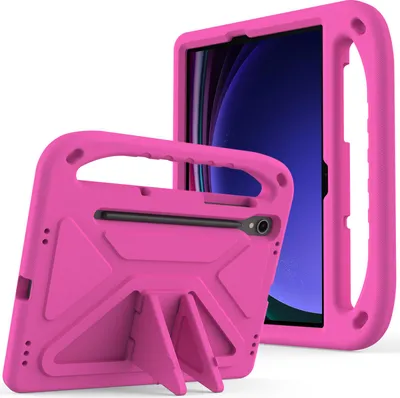 Image de Étui de protection pour Samsung Galaxy Tab S10 FE 11" 2025, étui enfant léger en EVA avec poignée et support Rose