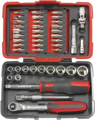 Produktbild von Set mit 44 Stecknüssen und Zubehör – Ultimate 1-4'