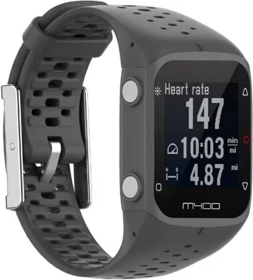 Produktbild von Strap-it Polar M400 / M430 Silikonarmband (Dunkelgrau)