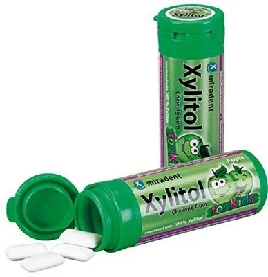 Obrázek produktu pro Miradent Xylitol žuvačka pre deti jablko (30ks) , 42581