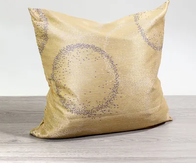 Produktbild von Kissen Deko von Lysel - gold Ringdesign 50x50 Polyester kissenbezug Dekokissen