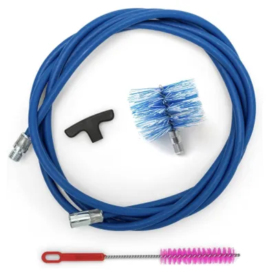 Obrázok produktu pre Súprava na čistenie pece na drevné pelety a komína, dĺžka 3 metre, priemer 80 mm, materiál: nylon