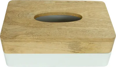 Immagine prodotto di Fine Asianliving Tissue Box Mangowood Fatto a mano in Thailandia Bianco