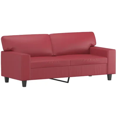 Produktbild von 2-Sitzer-Sofa Weinrot 140 cm Kunstleder