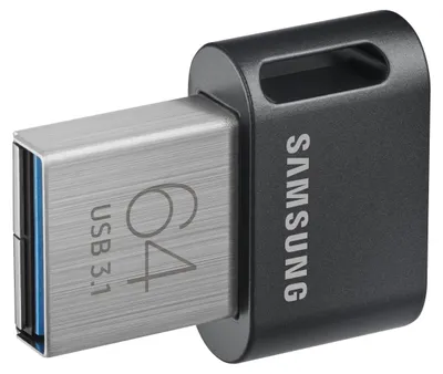 Zdjęcie produktu dla Samsung MUF-64AB, 64 GB, USB Typu-A, 3.2 Gen 1 (3.1 Gen 1), 300 MB/s, Bez zatyczki, Szary, Srebrny