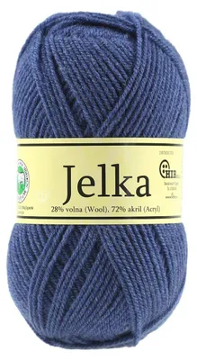Produktbild von 50g Strickgarn Jelka m. 28% Wolle veredelt, Strickwolle, Farbauswahl, Farbe:graublau