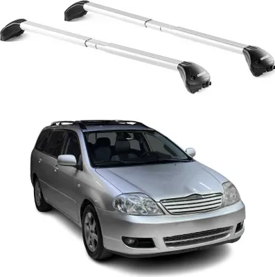 Image de Barres de toit pour Toyota Corolla Verso 2002-2009 Gris Argenté 2 pièces ABE