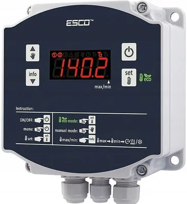 Produktbild von Solarregler Thermostat Temperaturdifferenzregler 2 fühler Wasserheizungsregler Pool Solar Kollektor 230V ESCO DC-20H ROBUST Wasserdicht Gehause IP65
