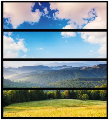 Produktbild von Wallario Möbelfolie / Aufkleber, geeignet für Ikea Malm Kommode mit 4 Schubfächern - Berglandschaft im Gebirge unter blauem Himmel